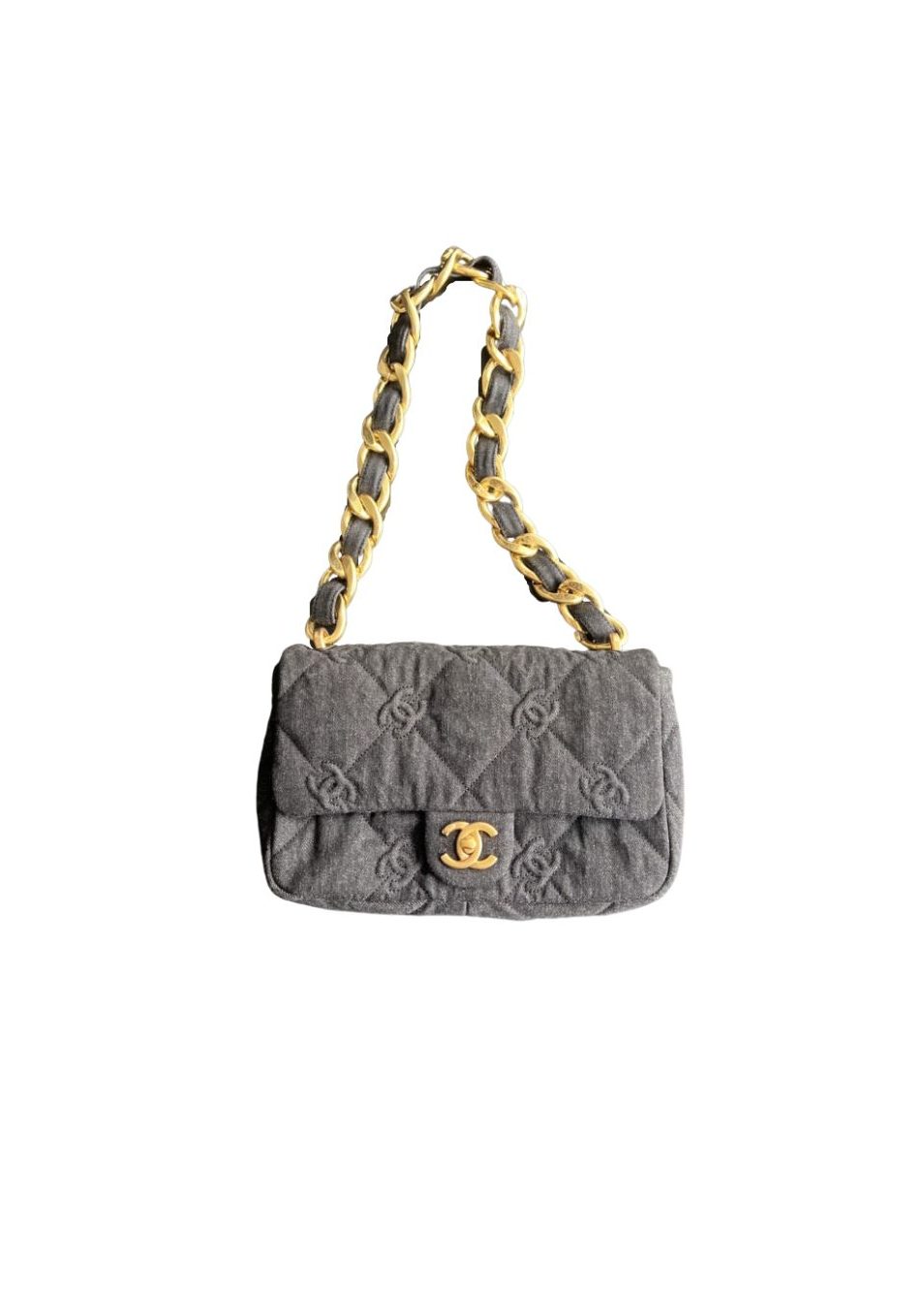 Chanel Trendy Cc Flap Bag Grey For Women 9.5 in / 24 cm