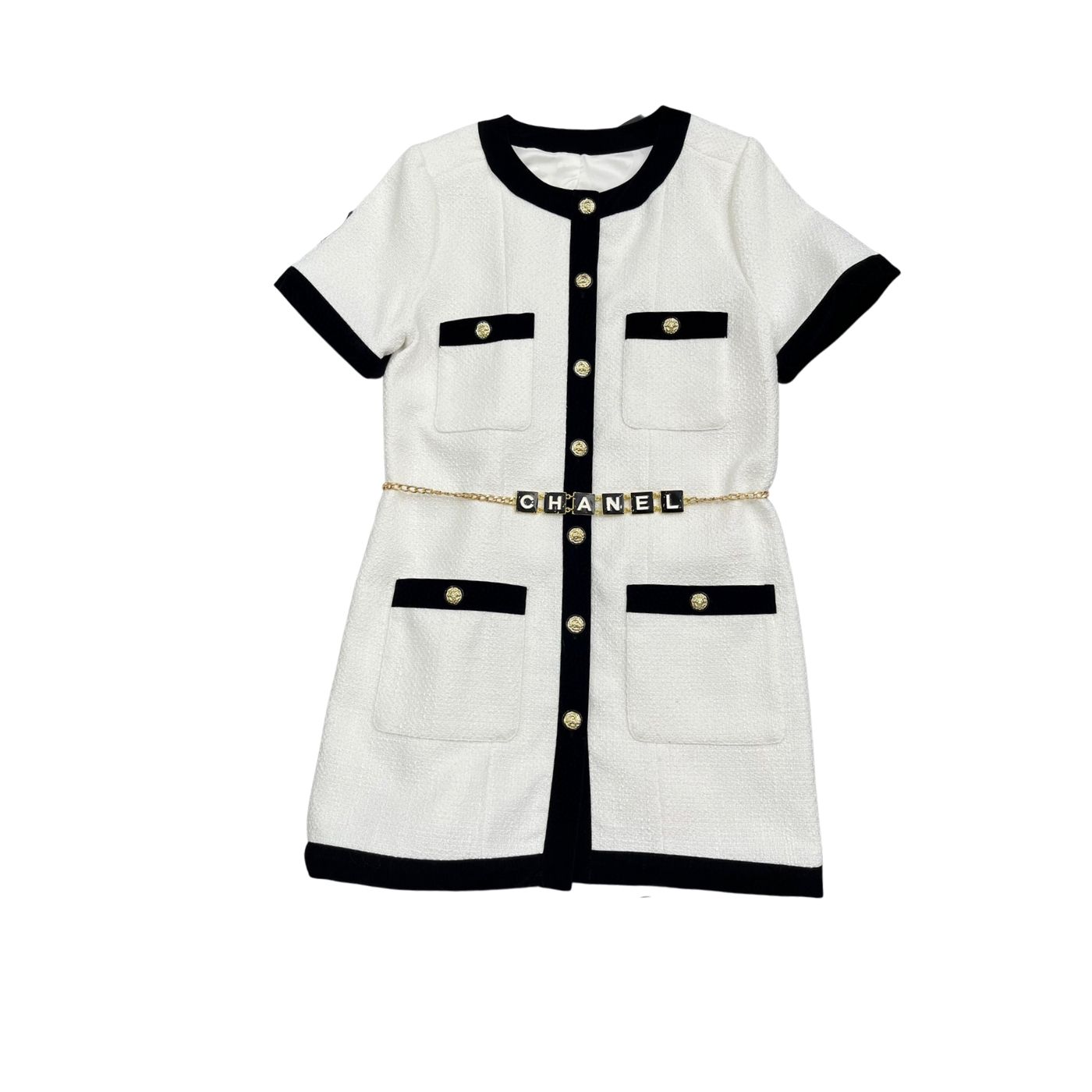 Chanel Tweed Skirt White For Women