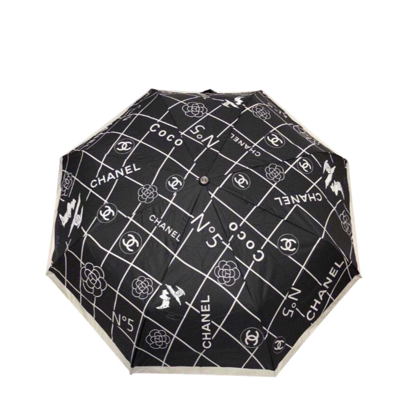 Chanel Umbrella With Logo CC Black