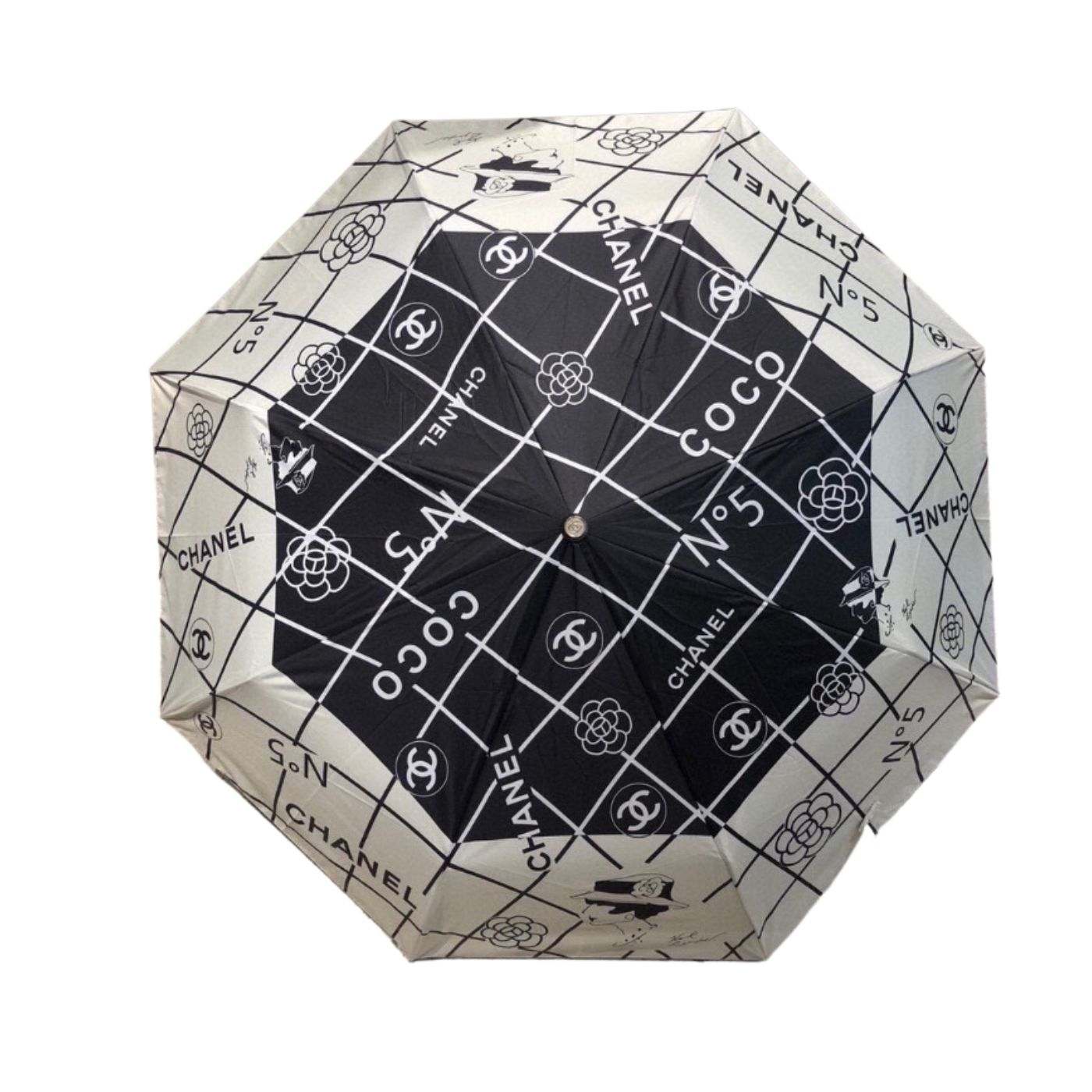 Chanel Umbrella With Logo CC White/Black