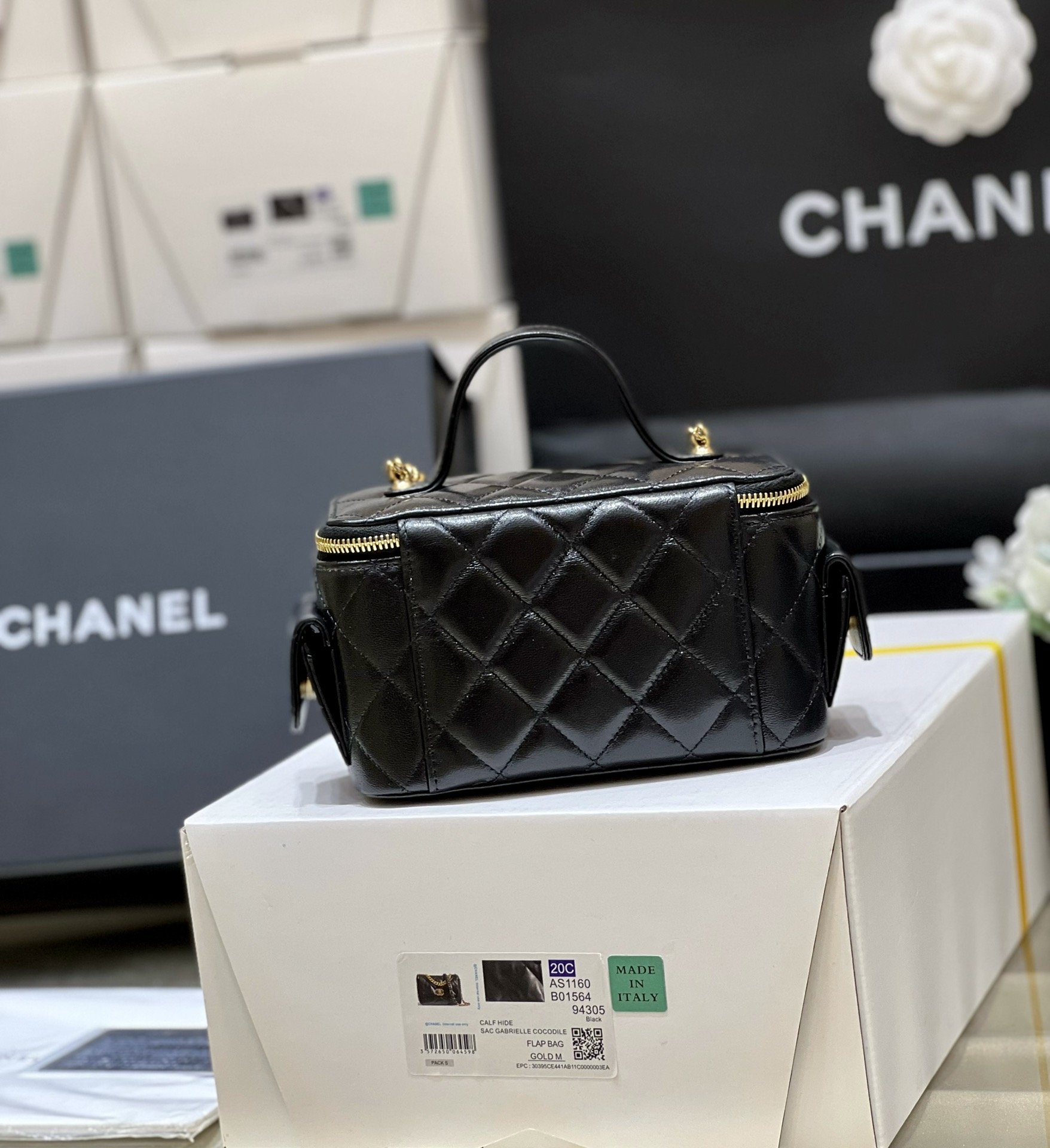 Chanel Vanity Bag With Strap Black For Women, Women’s Bags 6.6in/17cm AP3017 94305