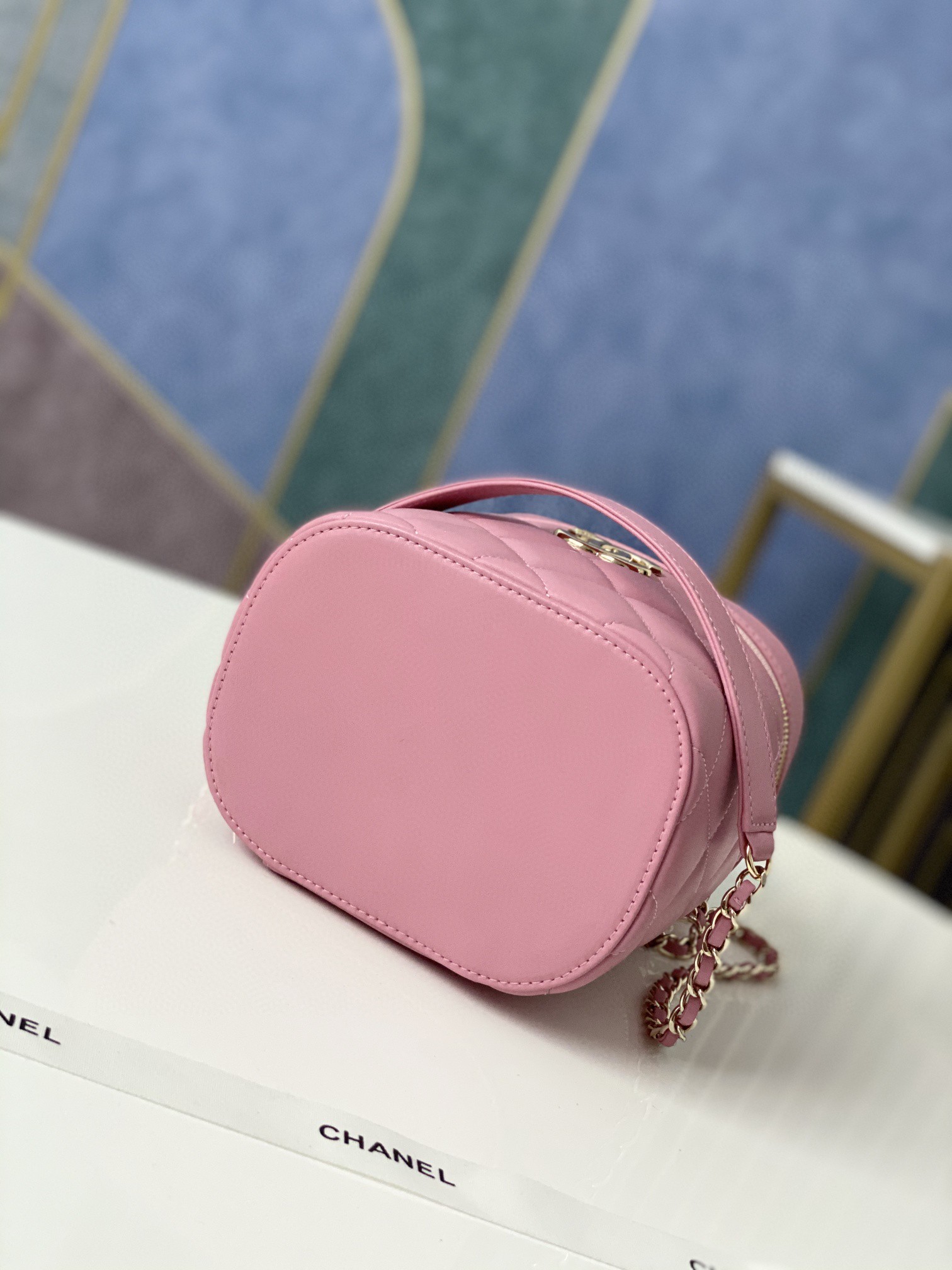 Chanel Vanity Case Gold Hardware Pink For Women, Women’s Handbags, Shoulder Bags 9.4in/24cm