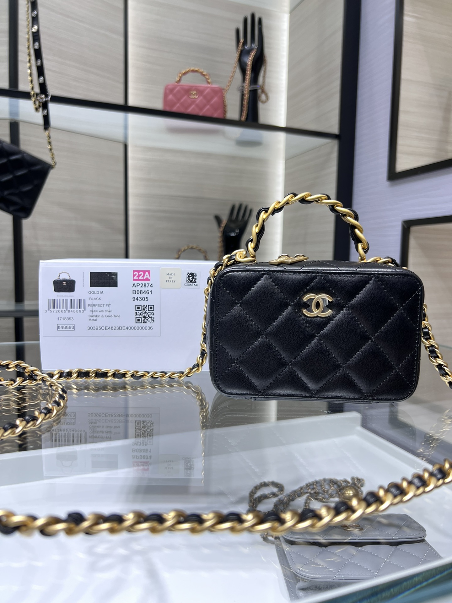Chanel Vanity With Chain Black Bag For Women 9cm/3.5in AP2920 94305