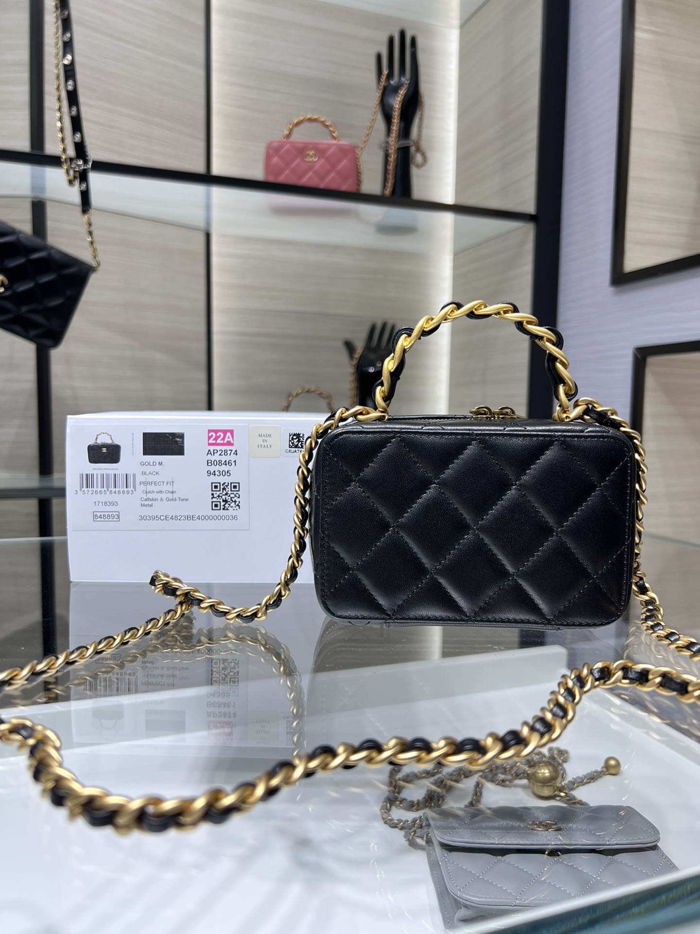 Chanel Vanity With Chain Black Bag For Women 9cm/3.5in AP2920 94305