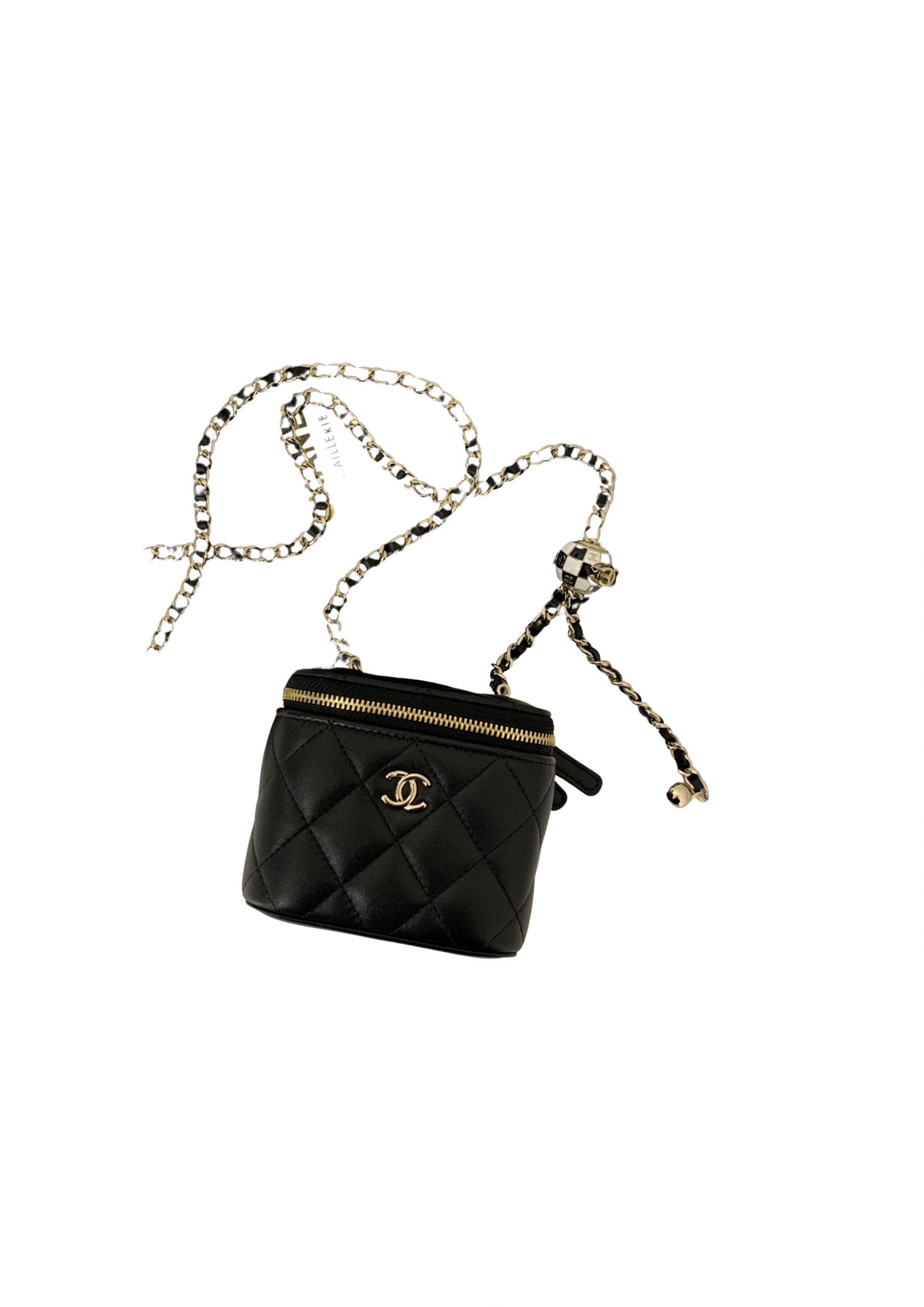 Chanel Vanity With Chain Mini Black For Women 4.3 in / 11 cm