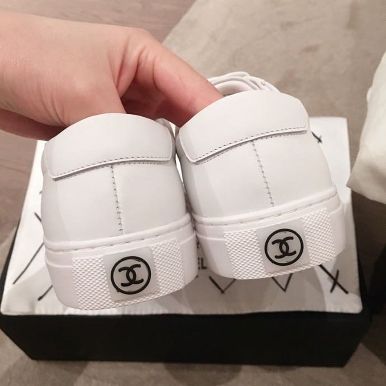 Chanel Vintage Sneakers White For Women, Women’s Shoes