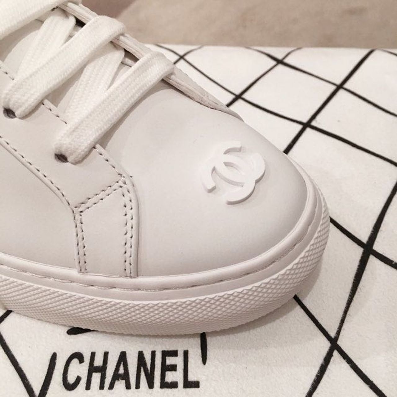 Chanel Vintage Sneakers White For Women, Women’s Shoes
