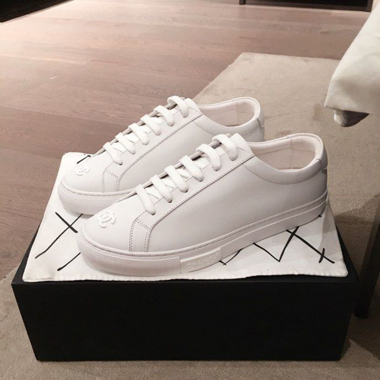 Chanel Vintage Sneakers White For Women, Women’s Shoes