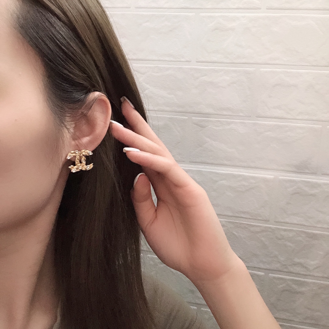 Chanel Wheat Earrings Gold For Women