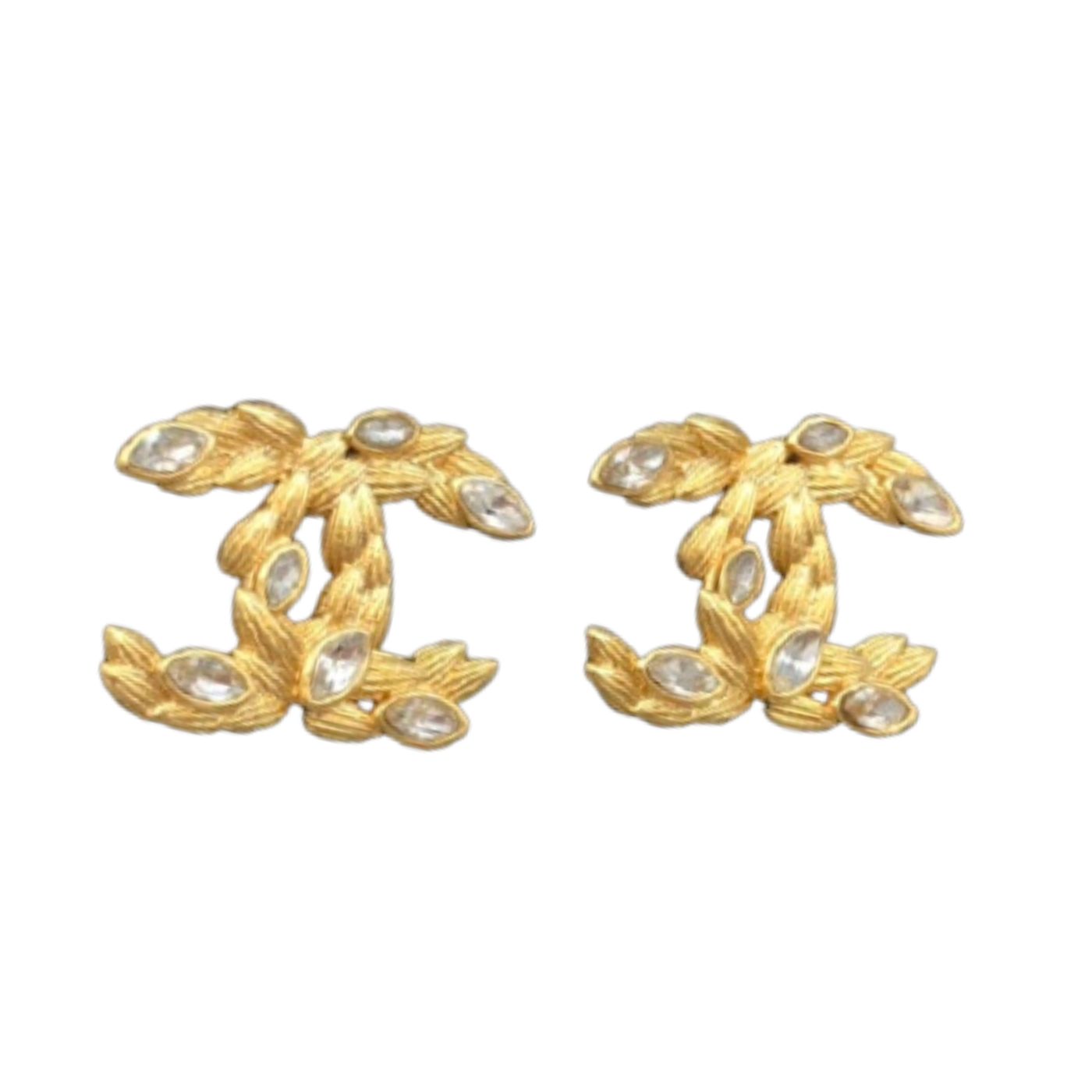 Chanel Wheat Earrings Gold For Women