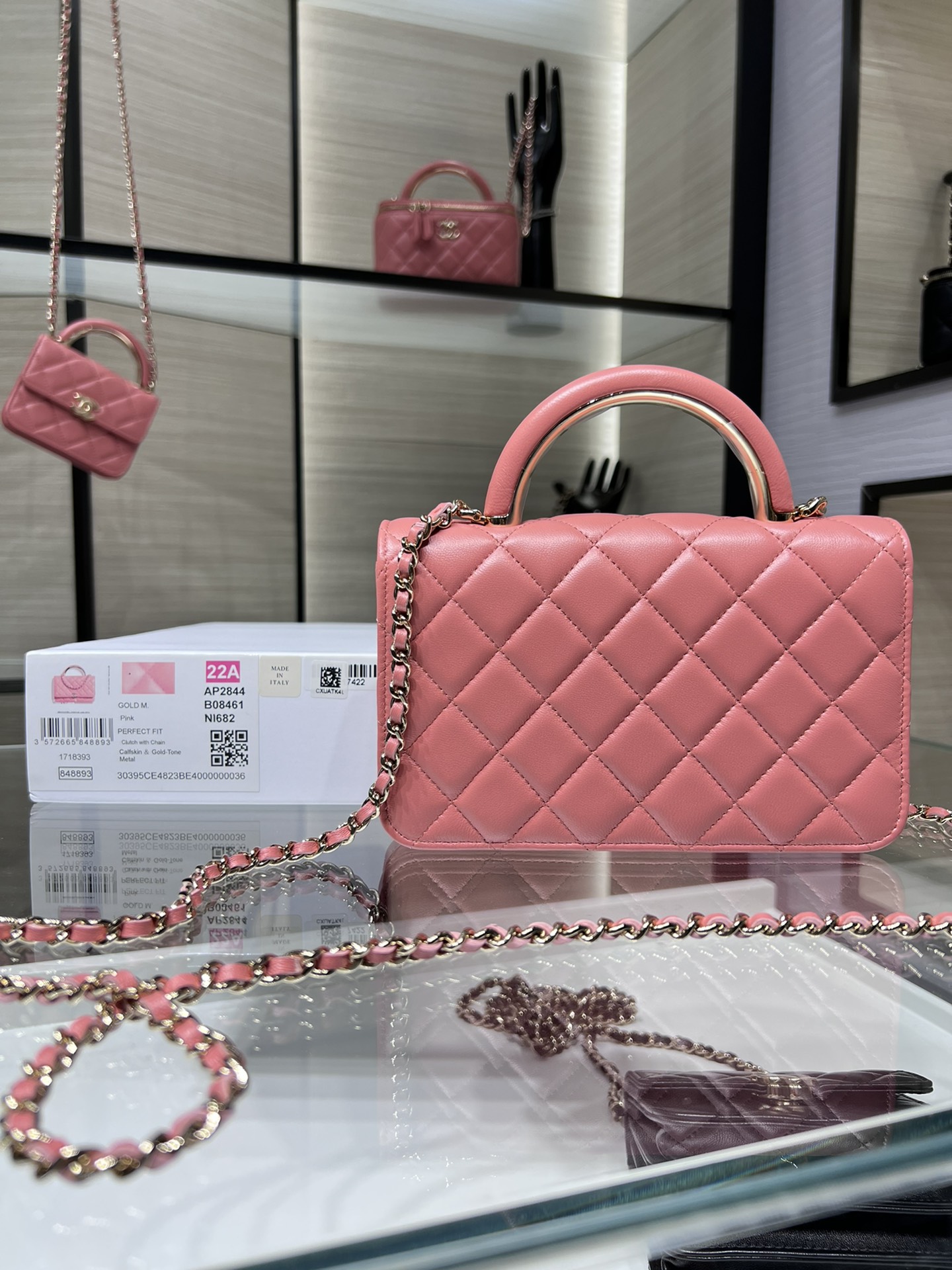 Chanel WOC 19 Chain Wallet Bag Gold Hardware Pink For Women, Women’s Handbags, Shoulder Bags 7.5in/19cm