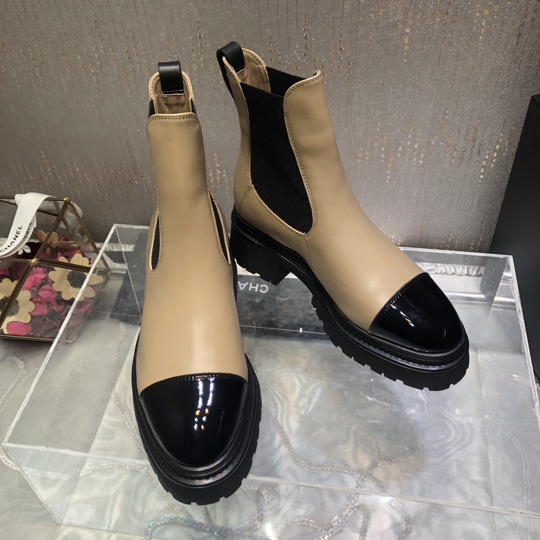 Chanel Women’s Ankle Boots Beige For Women 0,7in/ 2cm