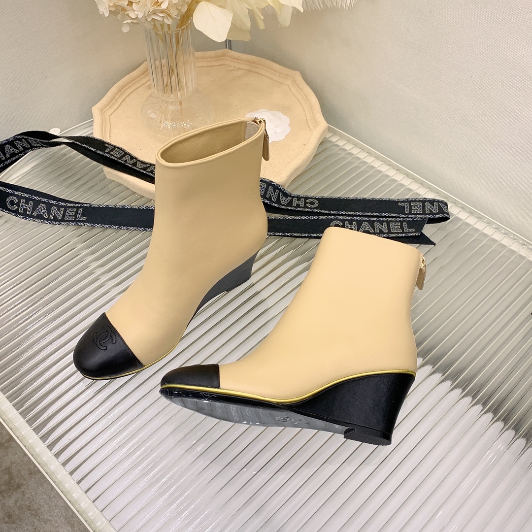 Chanel Women’s Ankle Boots Beige For Women