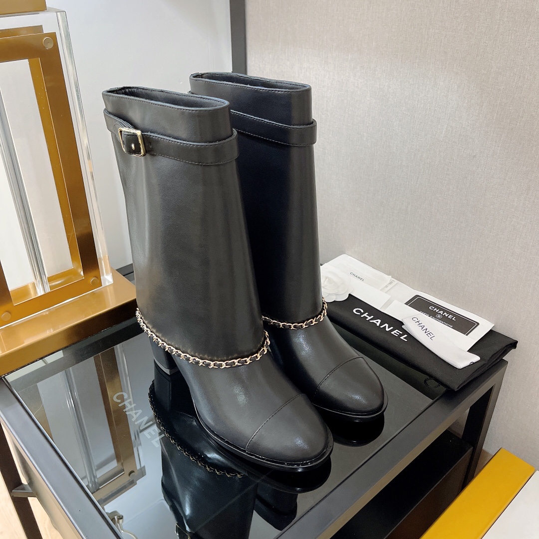 Chanel Women’s Ankle Boots Black For Women 2in/5cm