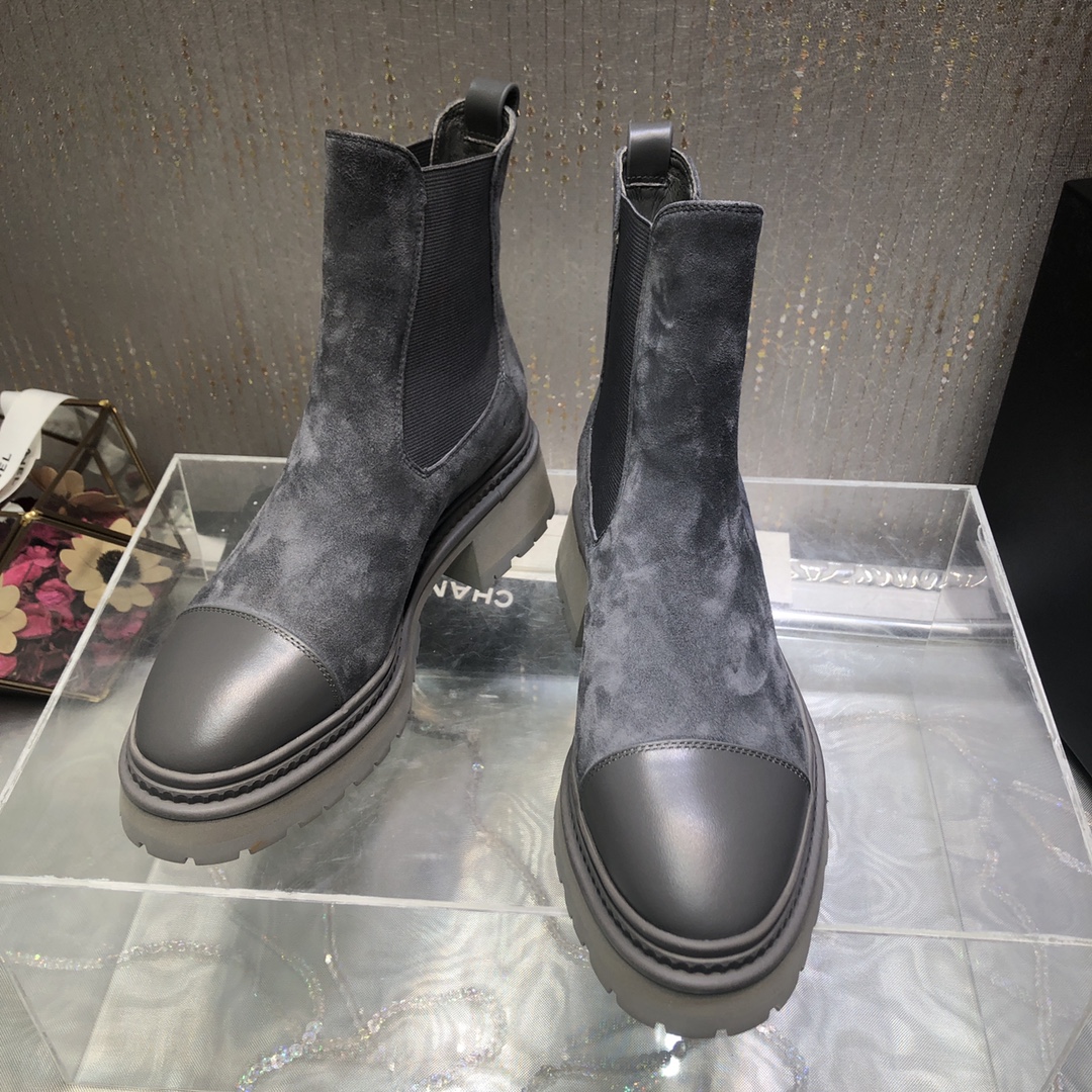 Chanel Women’s Ankle Boots Grey For Women 0,7in/ 2cm