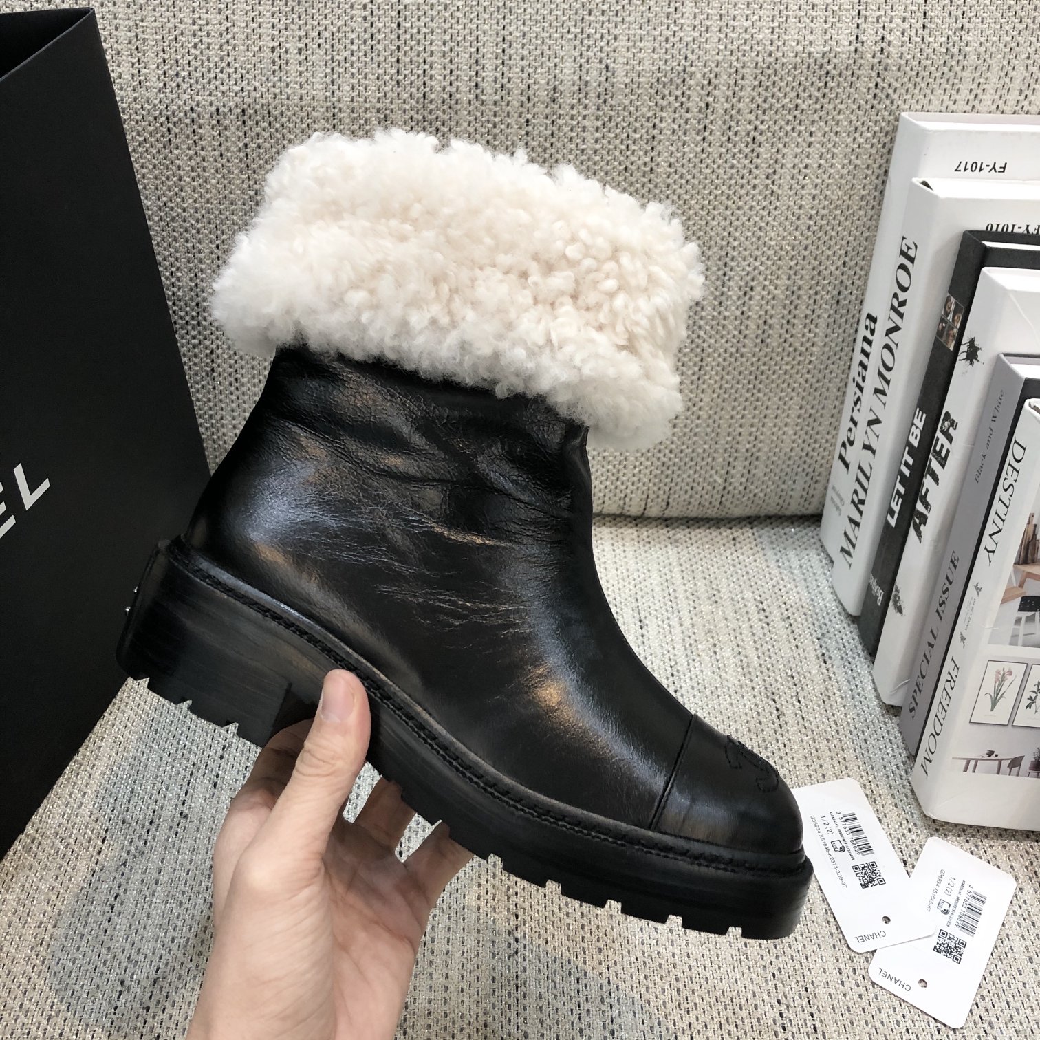 Chanel Women’s Coco Snow Boot Black For Women 13.7in/35cm
