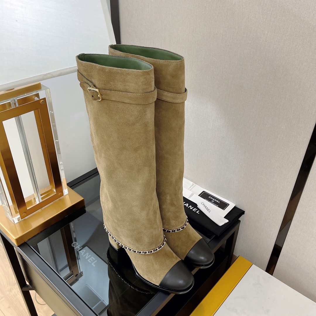 Chanel Women’s High Boots Brown For Women 2.5in/6.5cm
