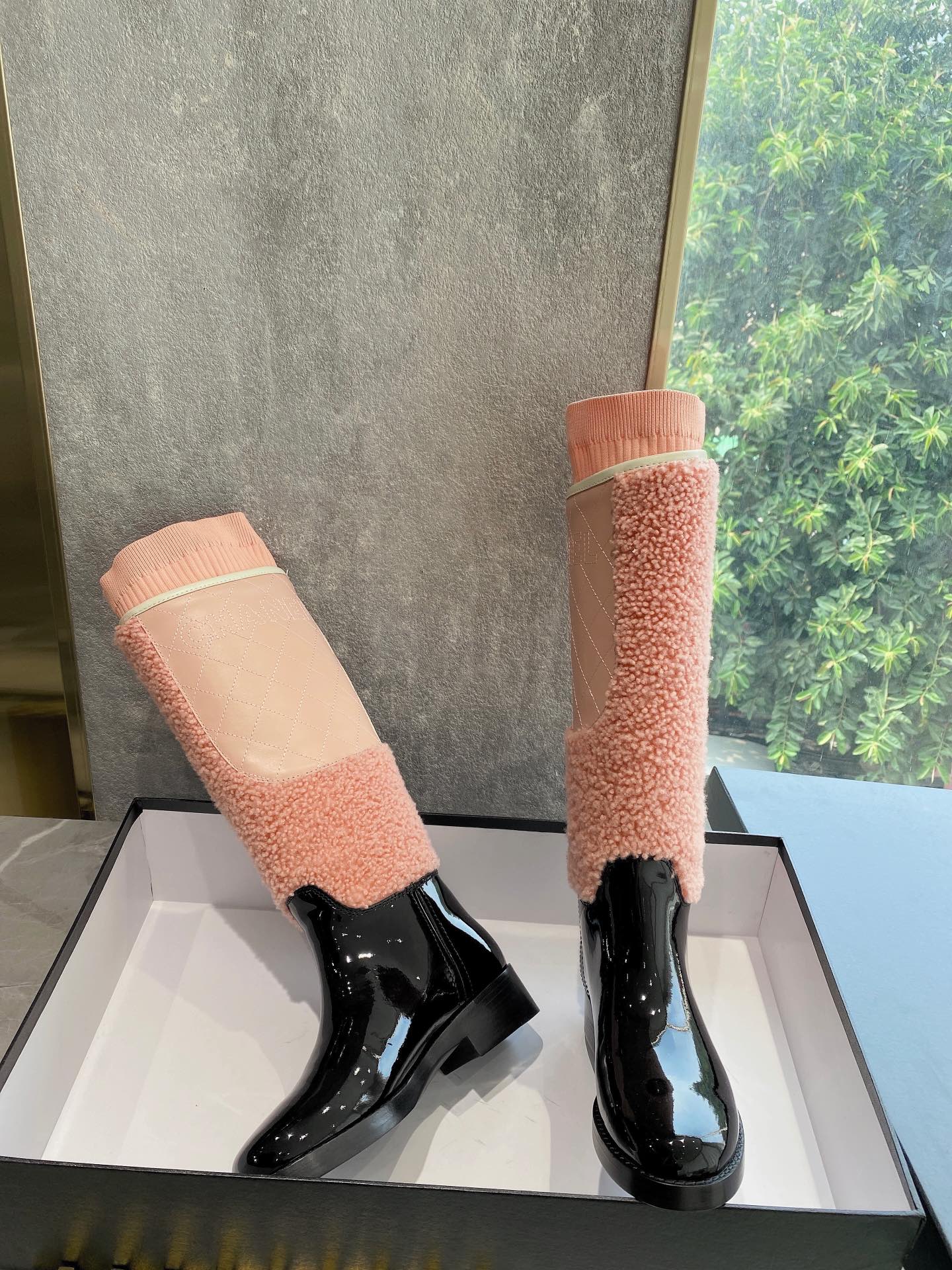 Chanel Women’s High Boots Pink For Women G39212 Y56012 K4703