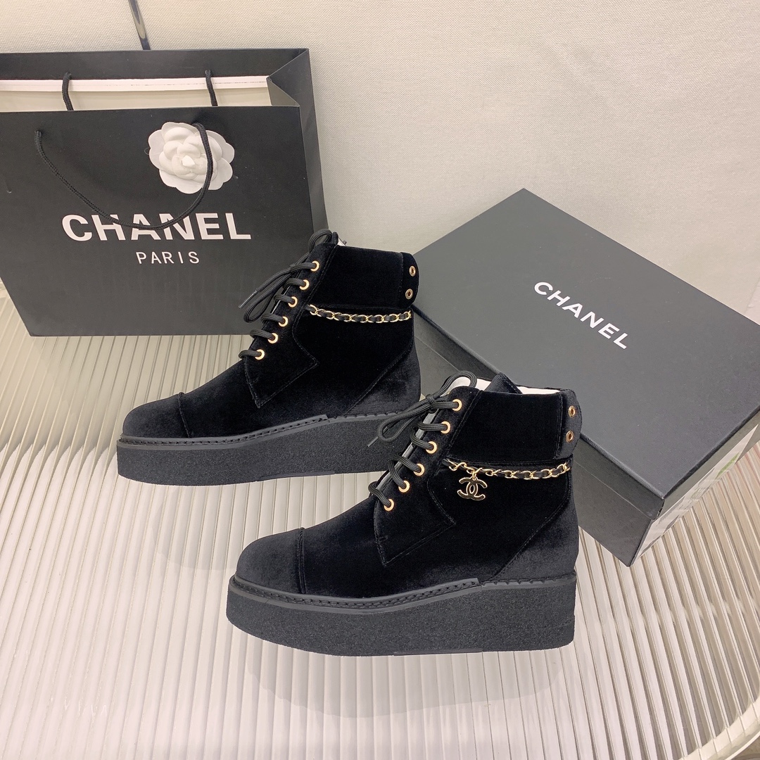 Chanel Women’s Lace-Ups Black For Women G39332 X56706 94305