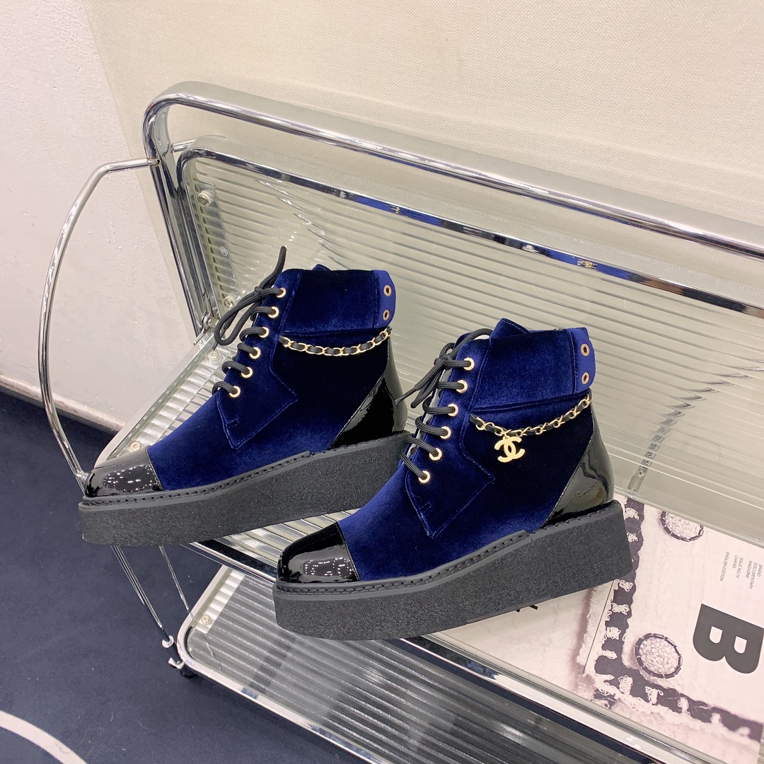 Chanel Women’s Lace-Ups Blue For Women