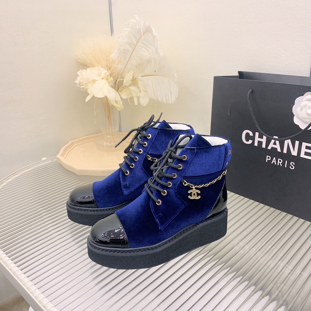 Chanel Women’s Lace-Ups Blue For Women