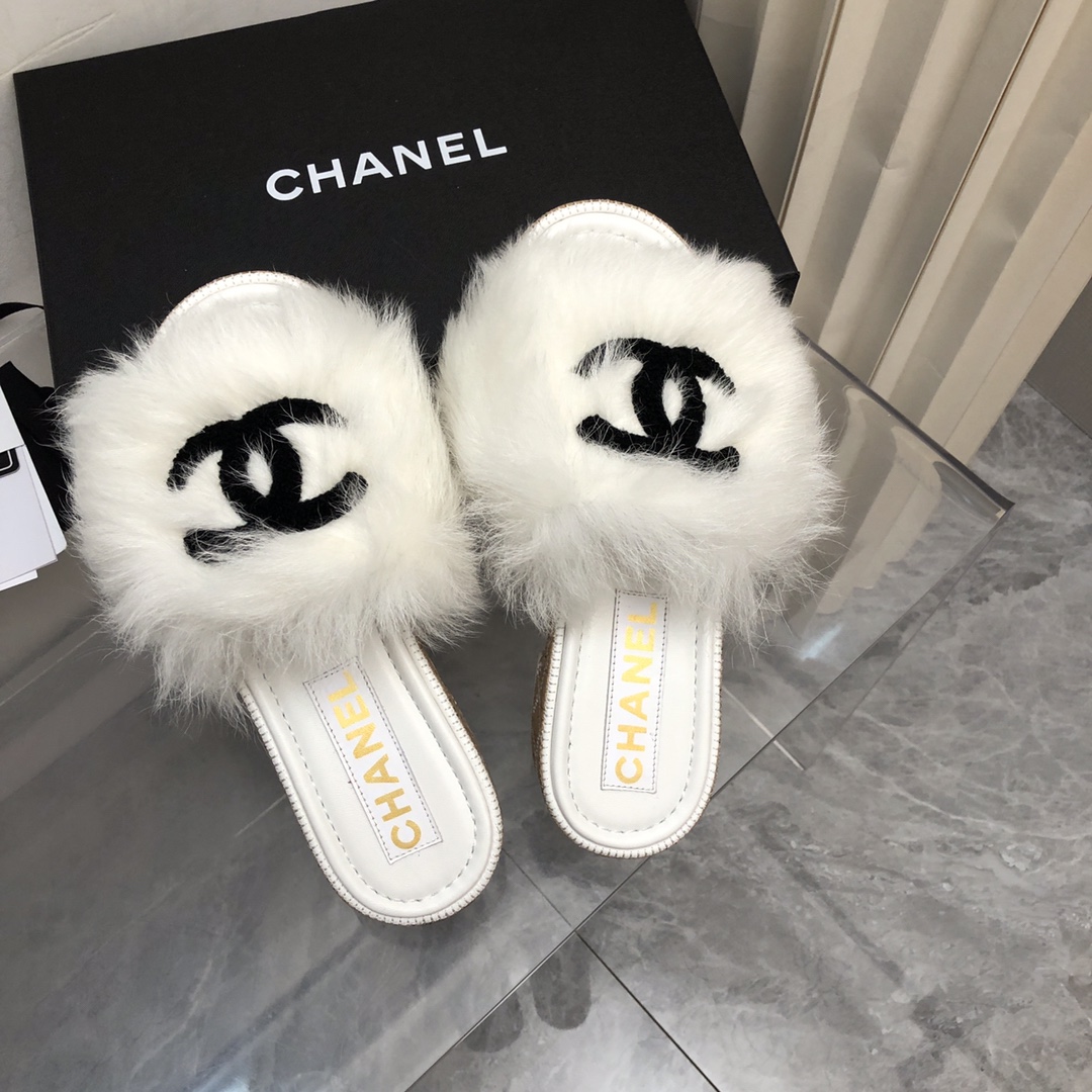 Chanel Women’s Mules White For Women 1.4in/3.5cm