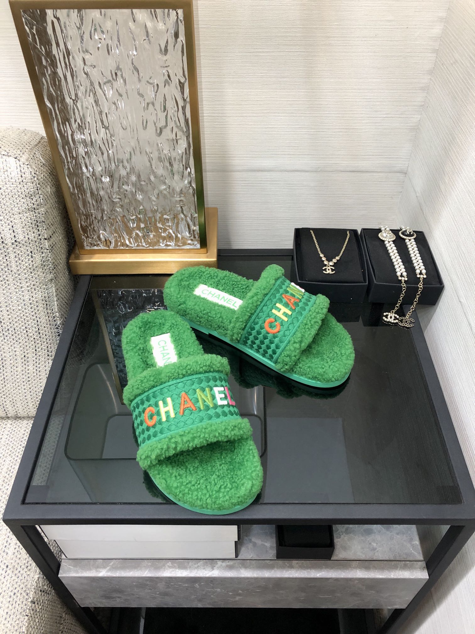 Chanel Women’s Mules With Lining Green For Women 1.2in/3cm