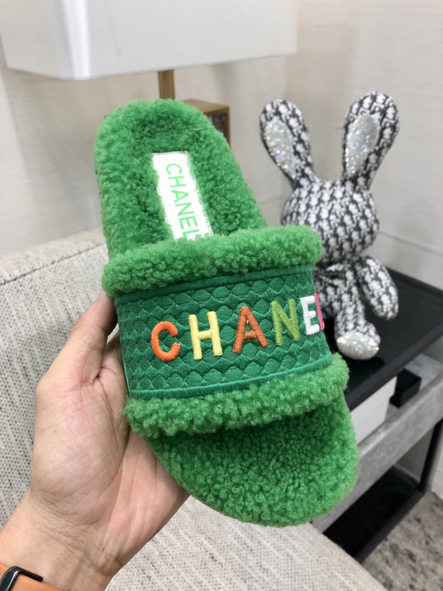 Chanel Women’s Mules With Lining Green For Women 1.2in/3cm