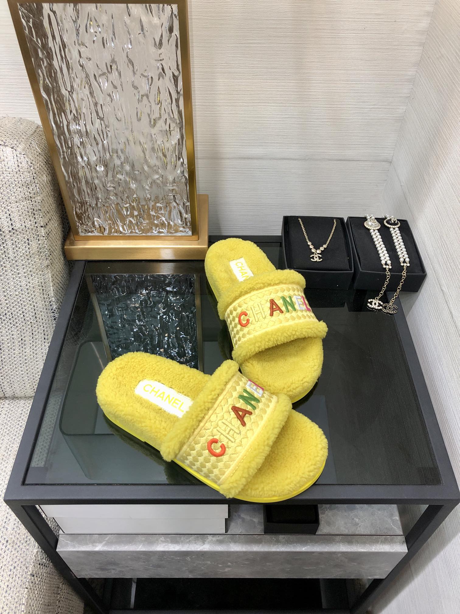 Chanel Women’s Mules With Lining Yellow For Women 1.2in/3cm