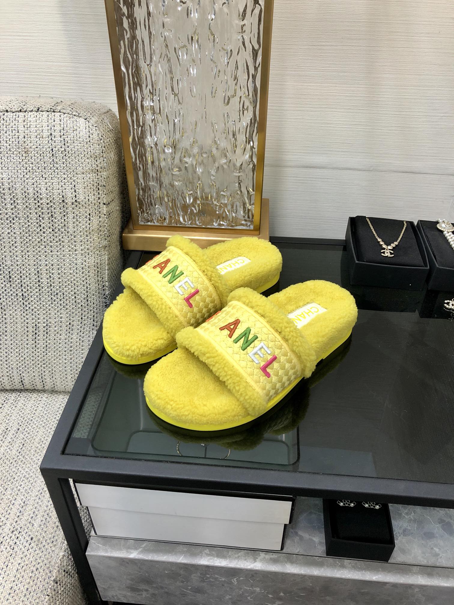 Chanel Women’s Mules With Lining Yellow For Women 1.2in/3cm