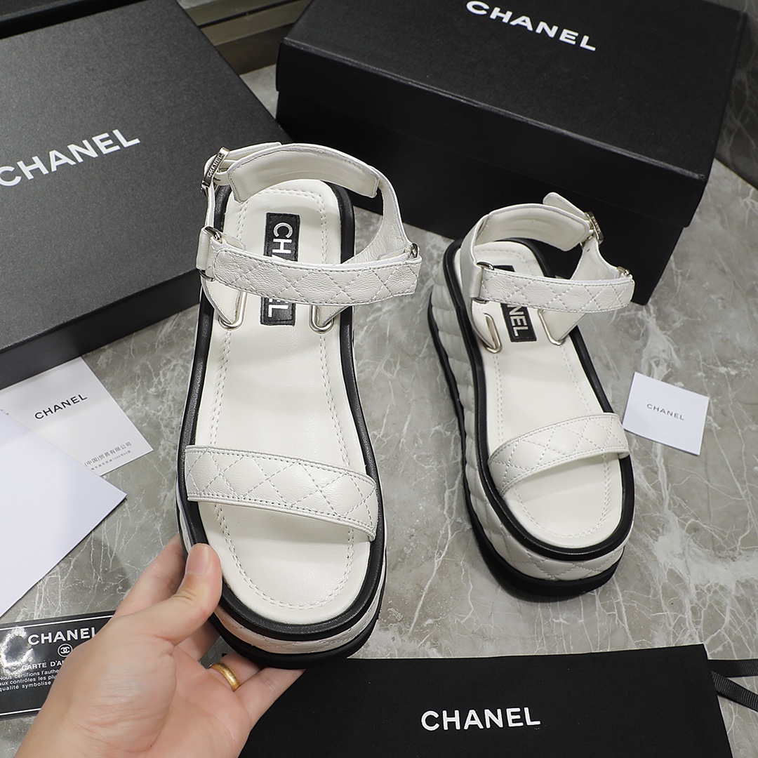Chanel Women’s Sandals White For Women 2in/5cm