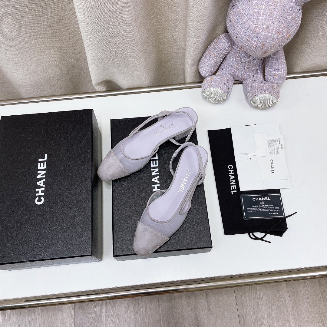Chanel Women’s Slingbacks With Mesh Light Violet For Women 0.8in/2cm