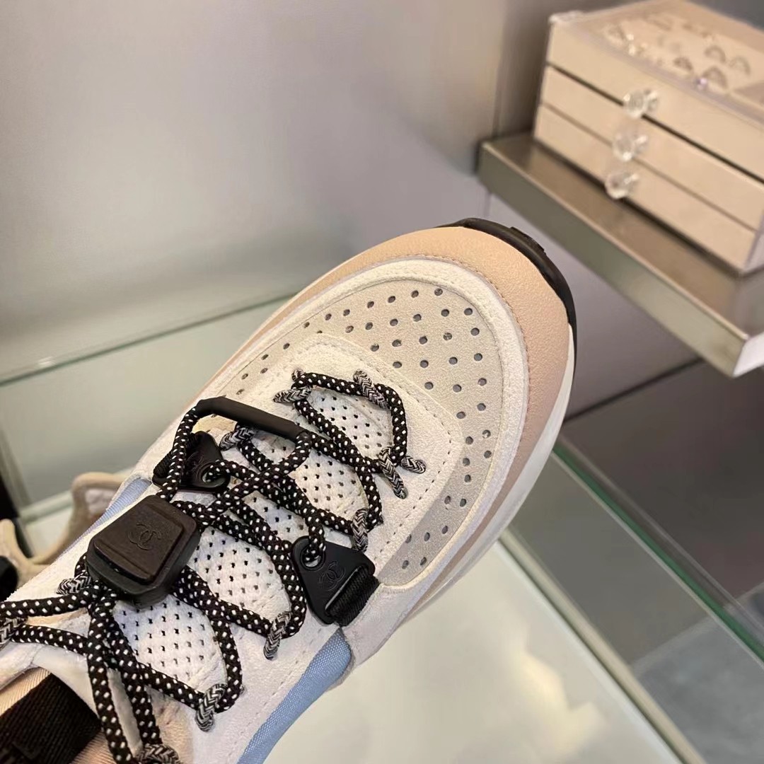Chanel Women’s Sneakers Beige And Blue For Women