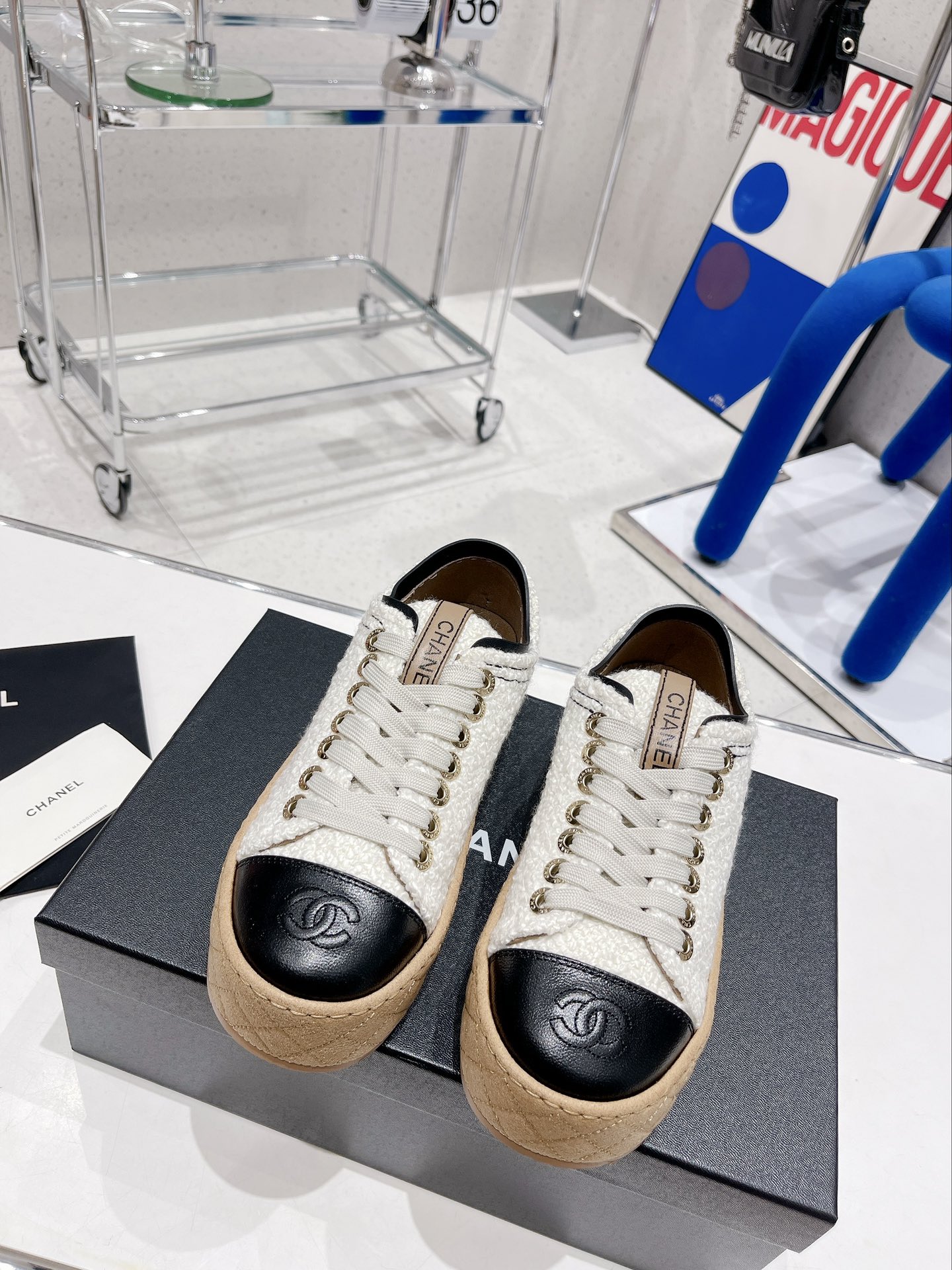 Chanel Women’s Sneakers White For Women 1.5in/4cm