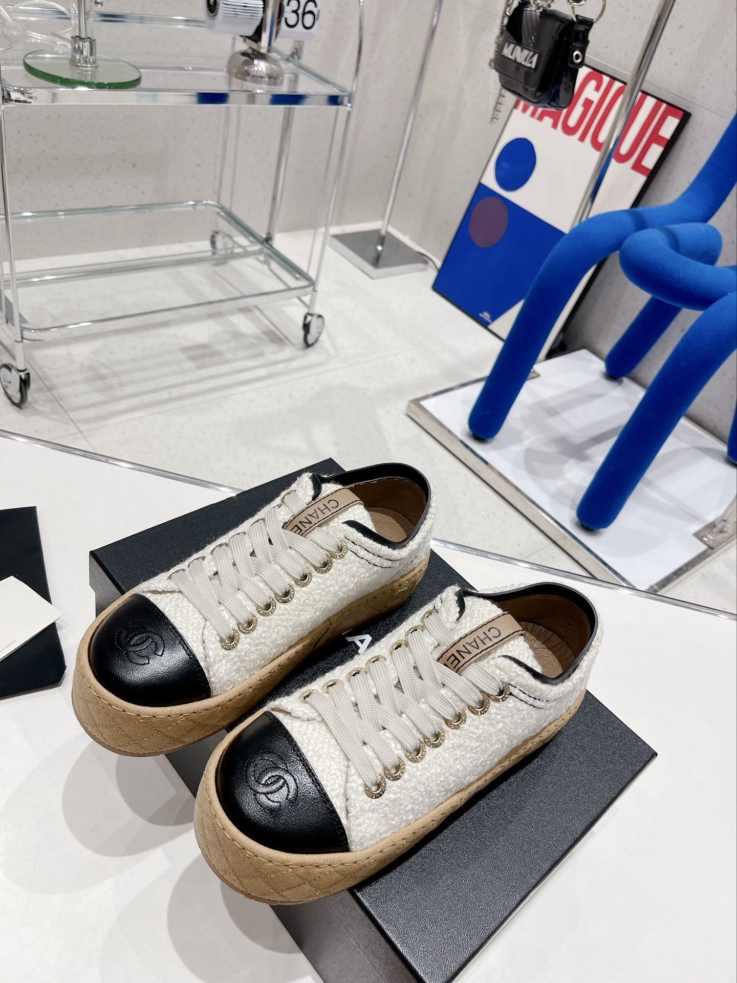 Chanel Women’s Sneakers White For Women 1.5in/4cm