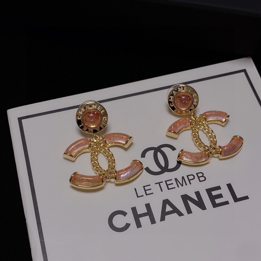 Chanel Xiaoxiangfeng Earrings Orange For Women
