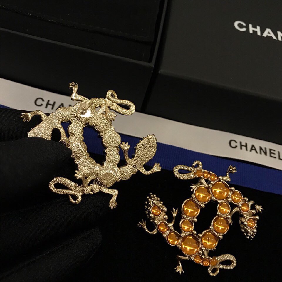 Chanel Yellow Stones Earrings Gold Tone For Women