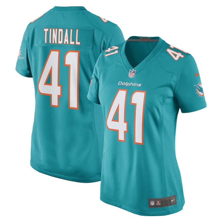 Channing Tindall Miami Dolphins Women’s Stitched Jersey – Aqua