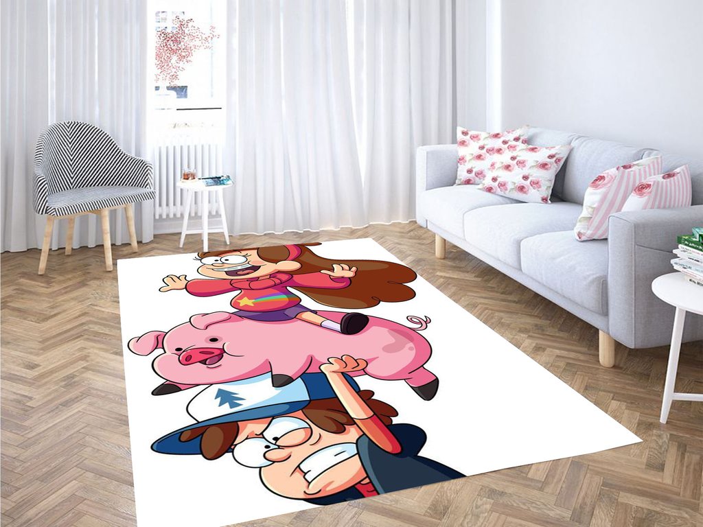 Character Gravity Falls Living Room Modern Carpet Rectangle Rug
