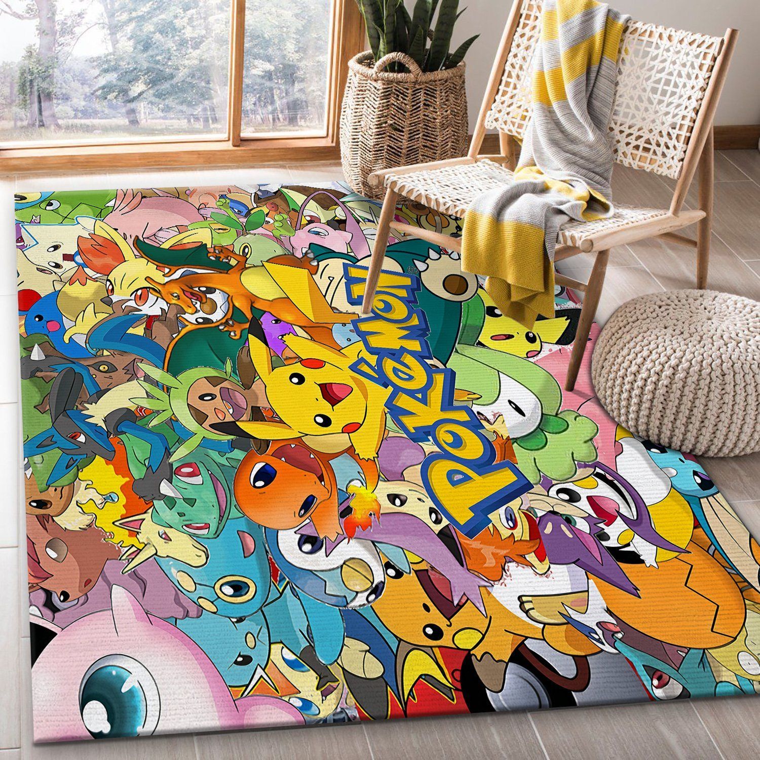 Character Pokemon Rectangle Rug – Custom Size And Printing