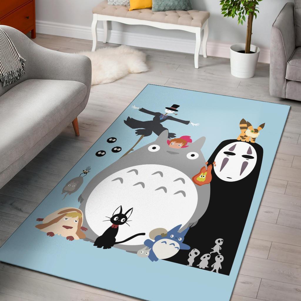 Characters In My Neighbor Totoro Area Rectangle Rug