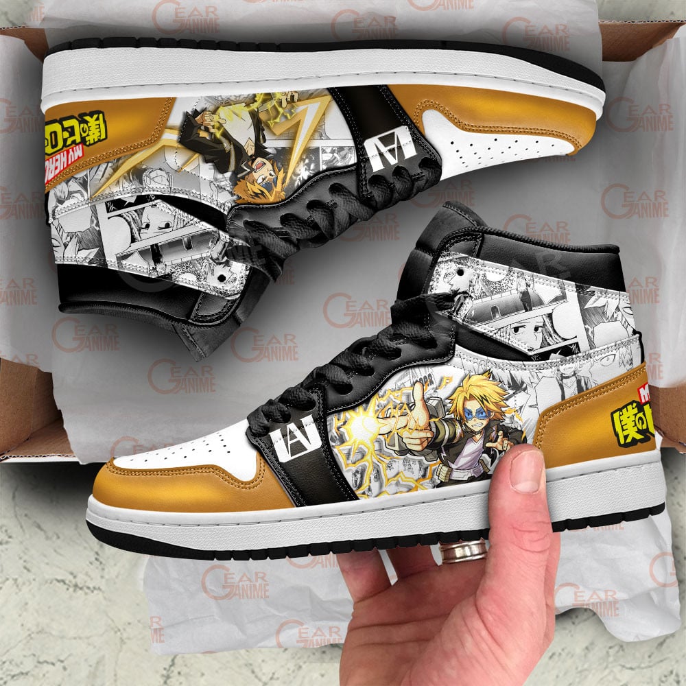 Chargebolt Denki Kaminari Shoes BNHA Manga Anime, Air Jordan Hightop