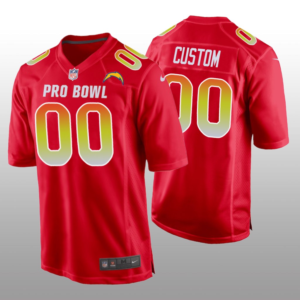 Chargers Custom AFC Game Red Jersey - 2019 Pro Bowl