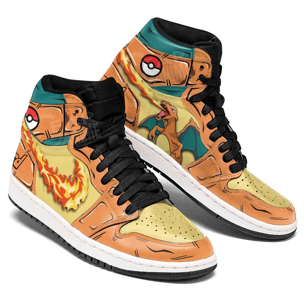 Charizard J1 Sneakers Anime Shoes For Pokemon Fans, Air Jordan Hightop
