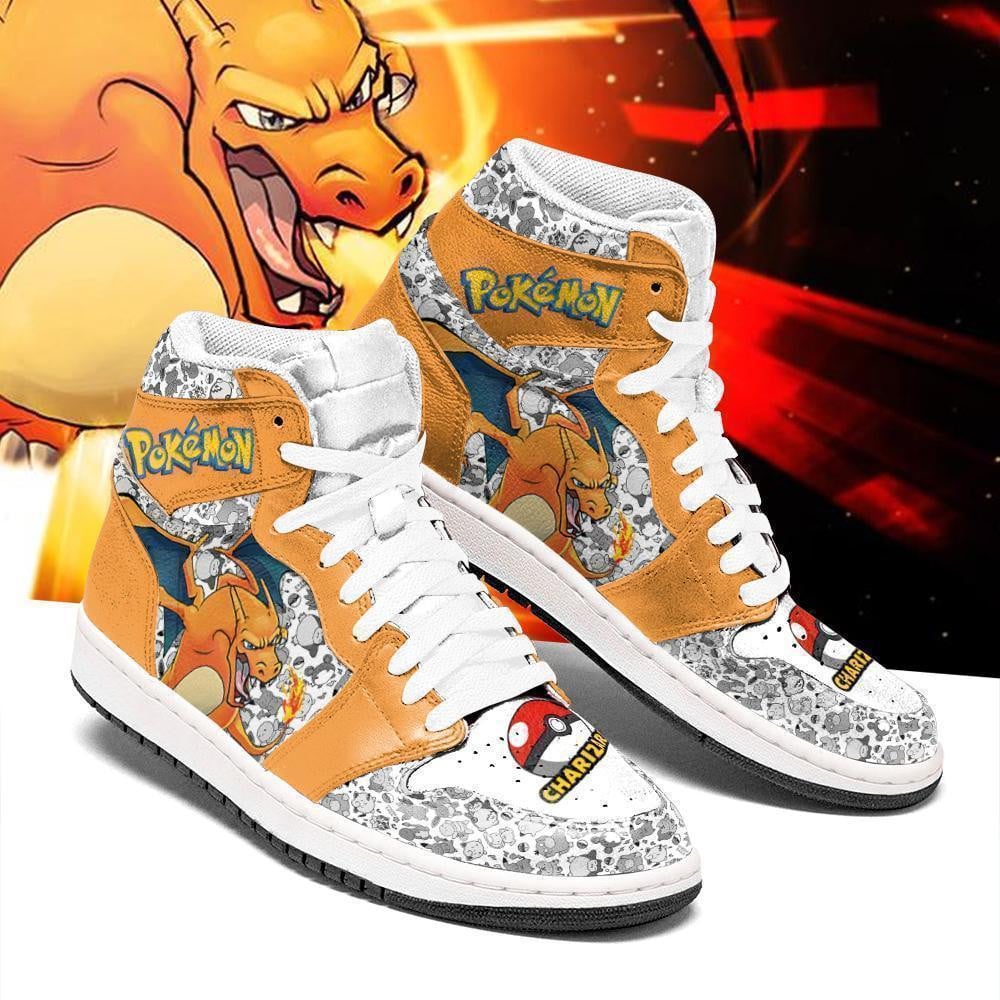 Charizard JD1s Sneakers Anime Pokemon Shoes, Air Jordan Hightop