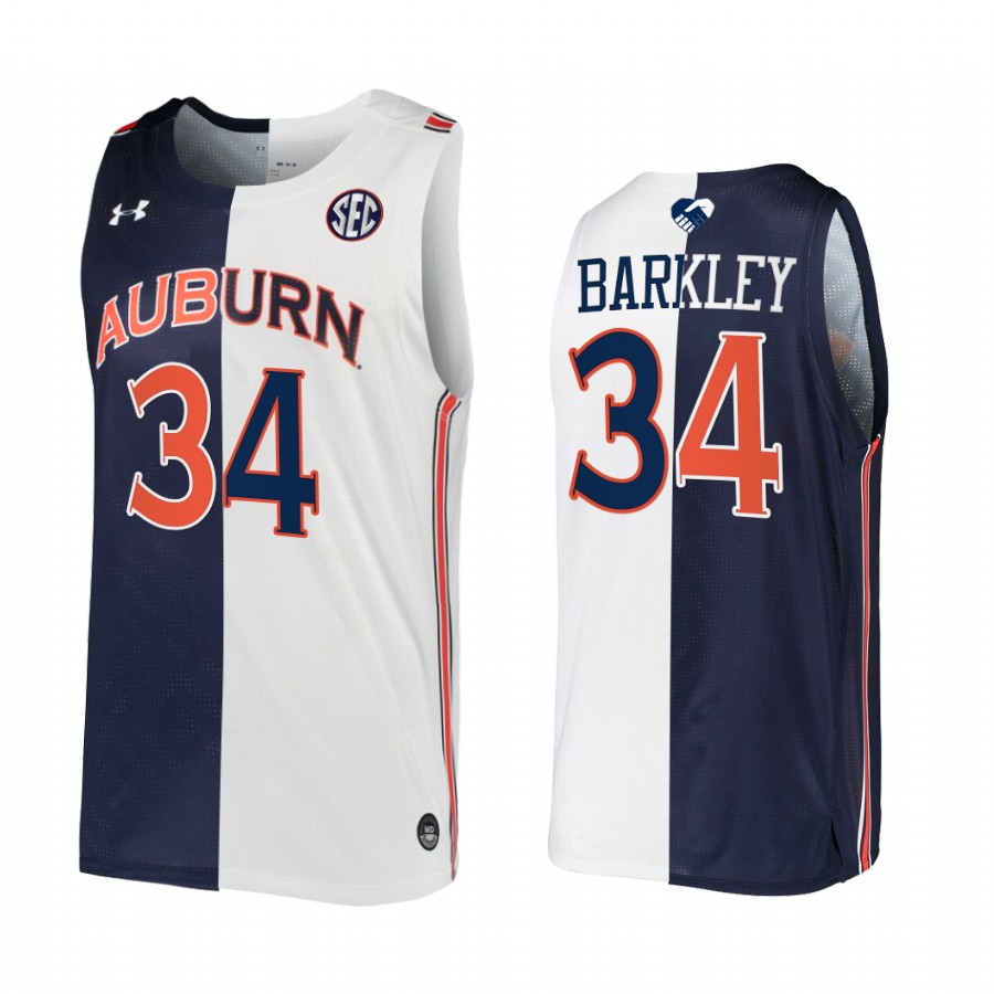 Charles Barkley Auburn Tigers Navy White Jersey Split Edition Alumni