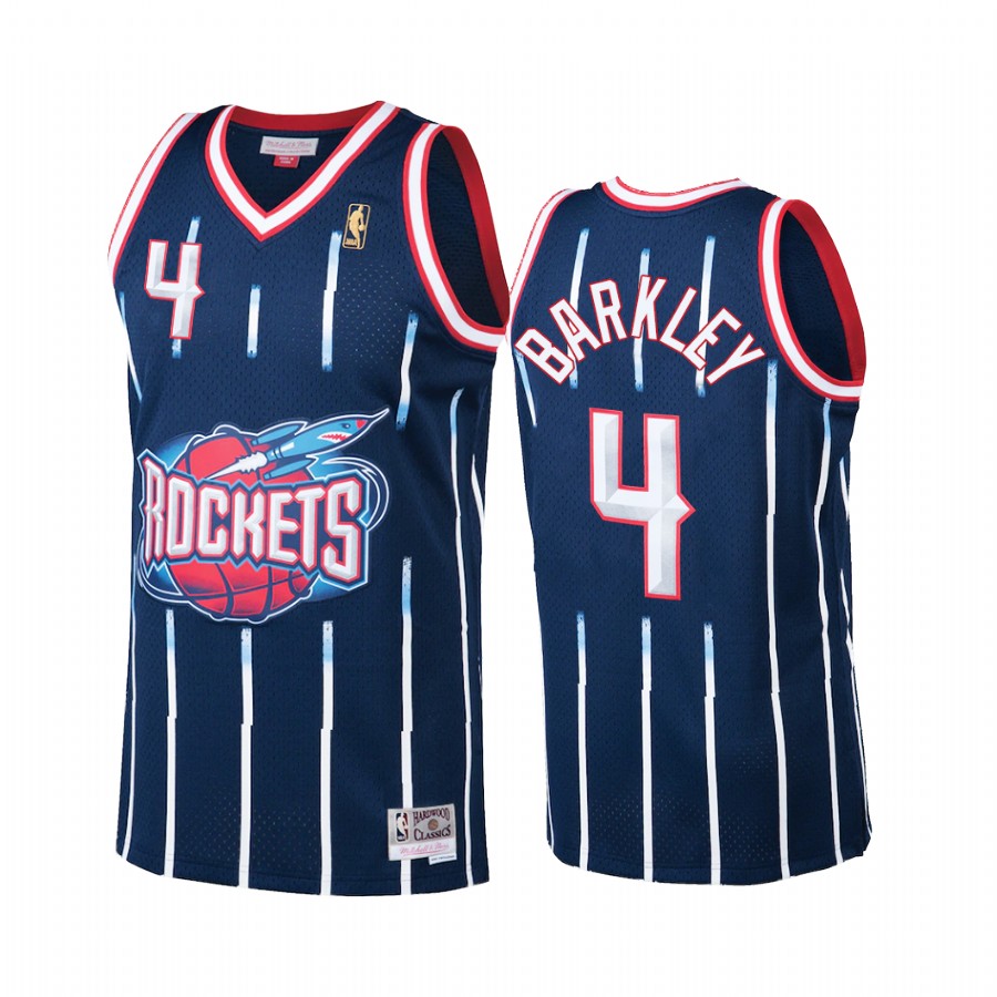 Charles Barkley Houston Rockets Navy Jersey Hardwood Classics 1998