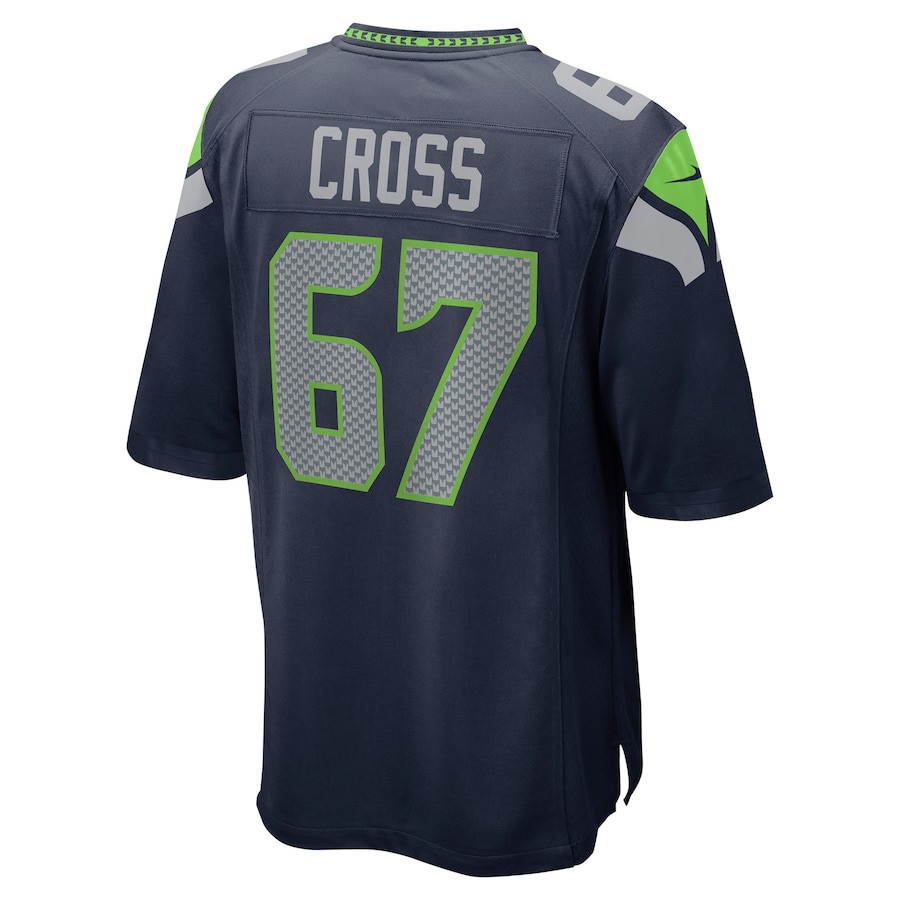 Charles Cross 67 Seattle Seahawks 2022 Draft First Round Pick Game Stitched Jersey In College Navy