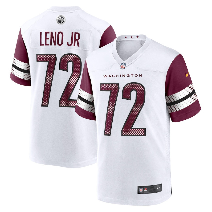 Charles Leno Jr. 72 Washington Commanders Away Game Player Stitched Jersey – White