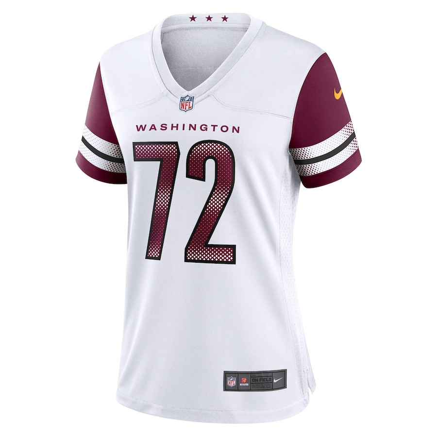 Charles Leno Jr. 72 Washington Commanders Women’s Away Game Player Stitched Jersey – White